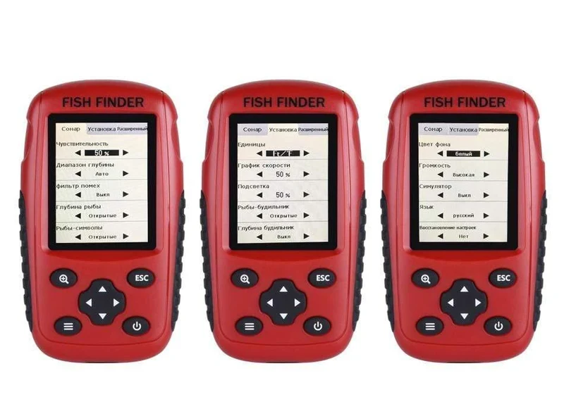 Russisch/Englisch Wireless Sonar Sensor Fish Finder 0.6-40 m Tiefe Echolot für Winter Eis Angeln Tackle Fishfinder