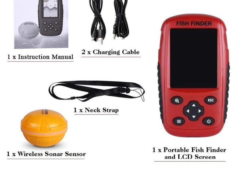 Russisch/Englisch Wireless Sonar Sensor Fish Finder 0.6-40 m Tiefe Echolot für Winter Eis Angeln Tackle Fishfinder