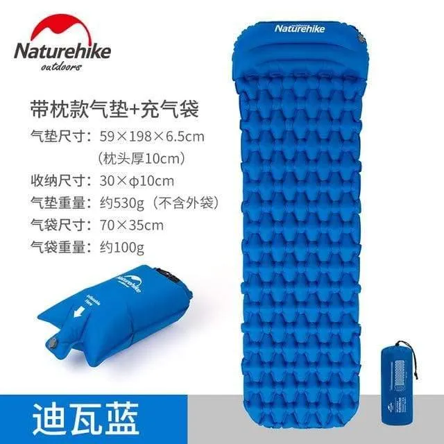 Isomatte Mit Kissen Airbag Neue Handpresse Aufblasen Camping Matratze Ultraleicht Outdoor Wandern Zelt Matten