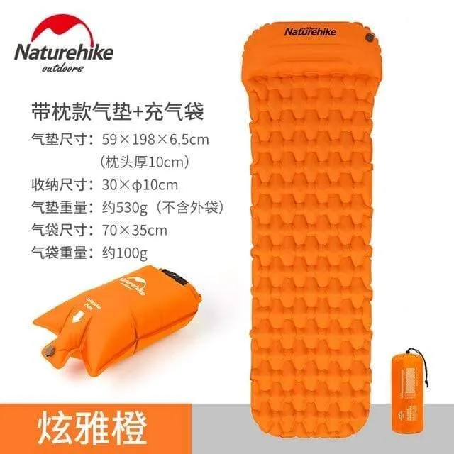 Isomatte Mit Kissen Airbag Neue Handpresse Aufblasen Camping Matratze Ultraleicht Outdoor Wandern Zelt Matten
