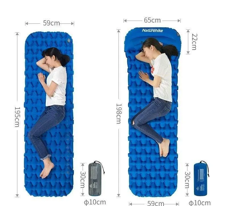 Isomatte Mit Kissen Airbag Neue Handpresse Aufblasen Camping Matratze Ultraleicht Outdoor Wandern Zelt Matten