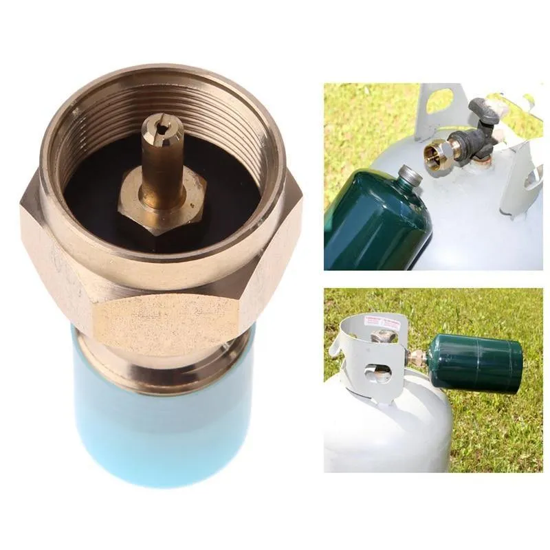 1pc Gas Adapter Camping Herd Brenner Adapter Outdoor Ventil Stecker Propan Refill Lp Gas Ofen Zylinder Tank Heizung