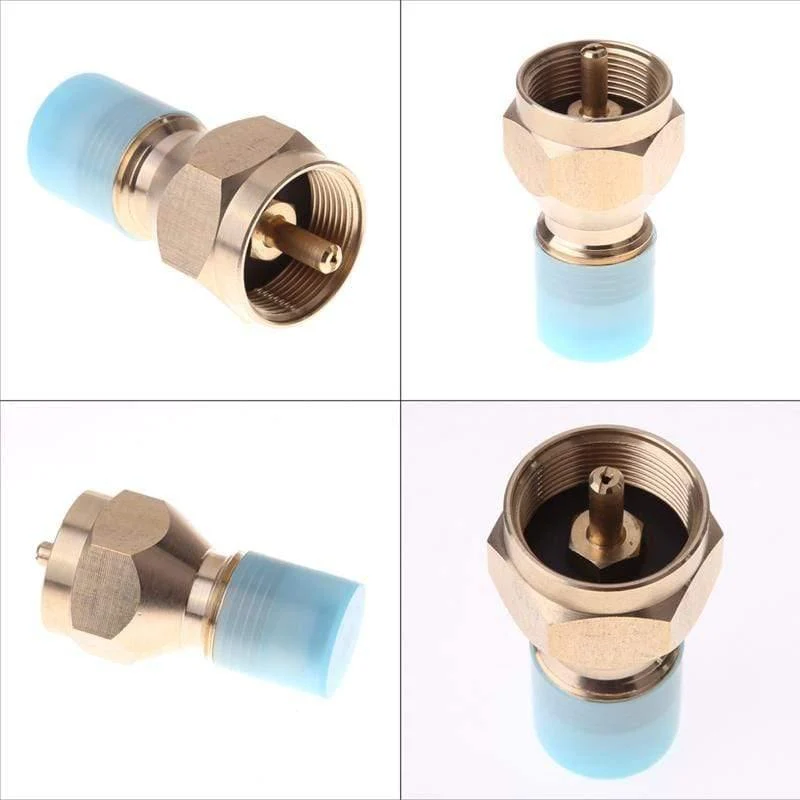 1pc Gas Adapter Camping Herd Brenner Adapter Outdoor Ventil Stecker Propan Refill Lp Gas Ofen Zylinder Tank Heizung