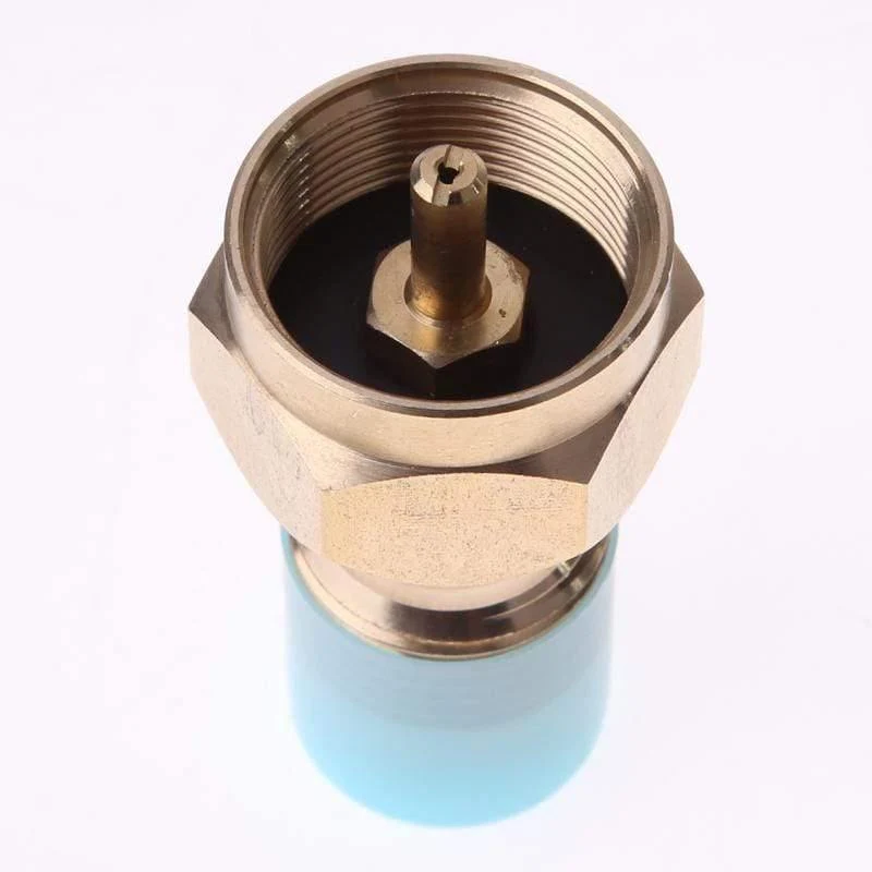 1pc Gas Adapter Camping Herd Brenner Adapter Outdoor Ventil Stecker Propan Refill Lp Gas Ofen Zylinder Tank Heizung