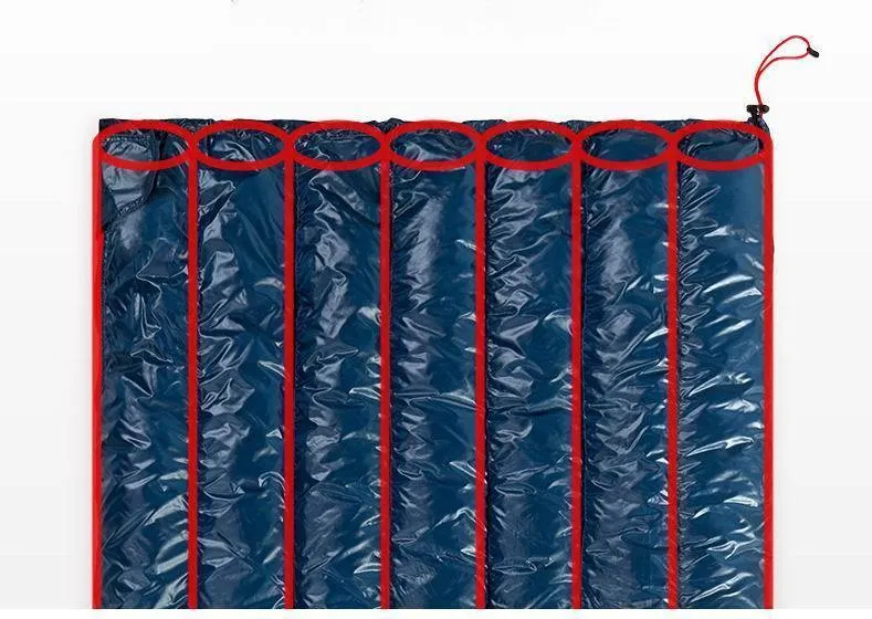Außenumschlag 85% Gänsedaunenschlafsack Wasserdichte ultraleichte Schlafsäcke Winter Camping Spleißen