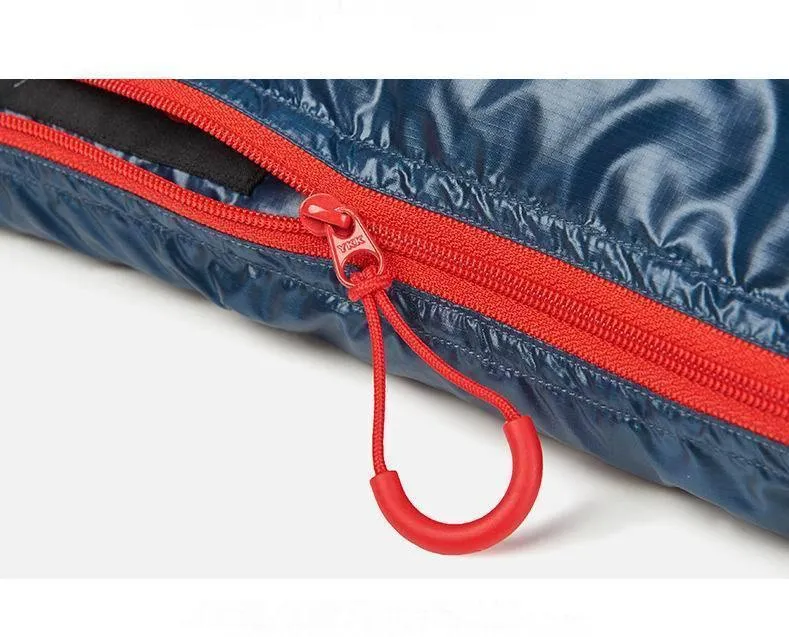 Außenumschlag 85% Gänsedaunenschlafsack Wasserdichte ultraleichte Schlafsäcke Winter Camping Spleißen