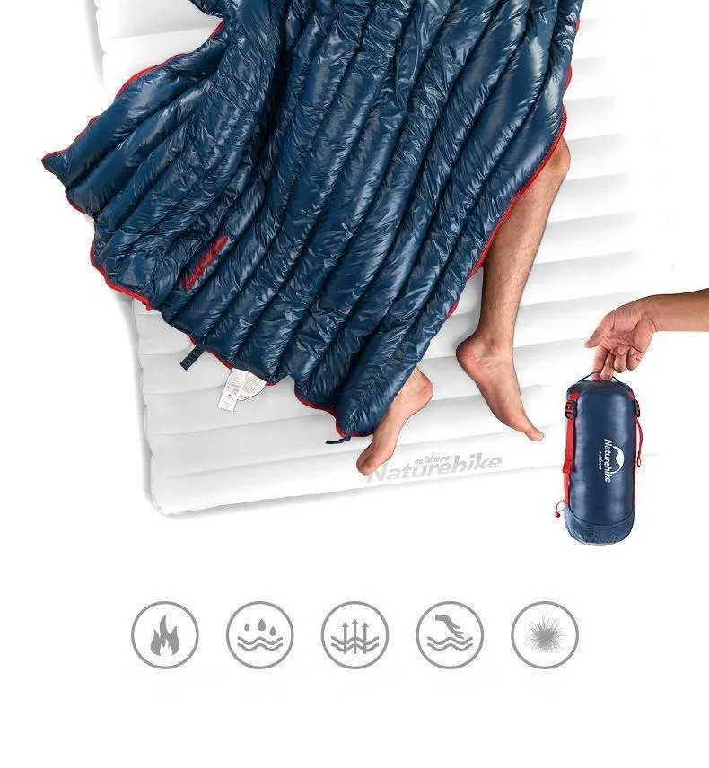 Außenumschlag 85% Gänsedaunenschlafsack Wasserdichte ultraleichte Schlafsäcke Winter Camping Spleißen