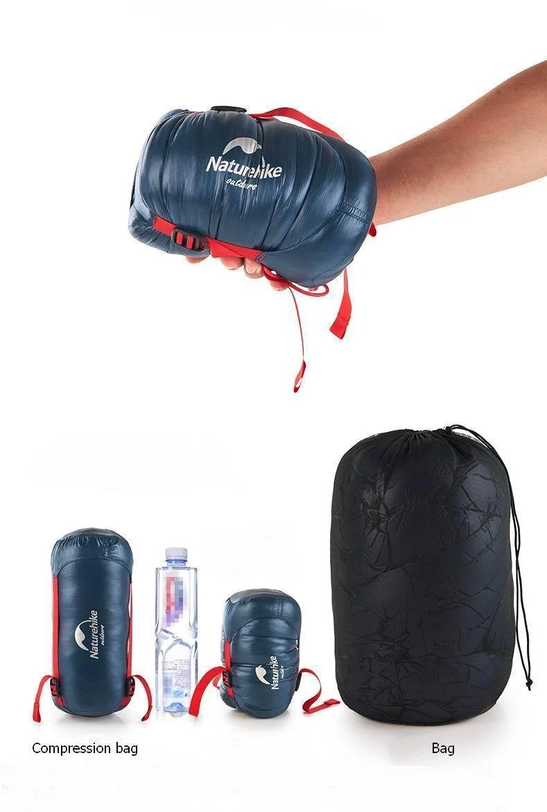 Außenumschlag 85% Gänsedaunenschlafsack Wasserdichte ultraleichte Schlafsäcke Winter Camping Spleißen