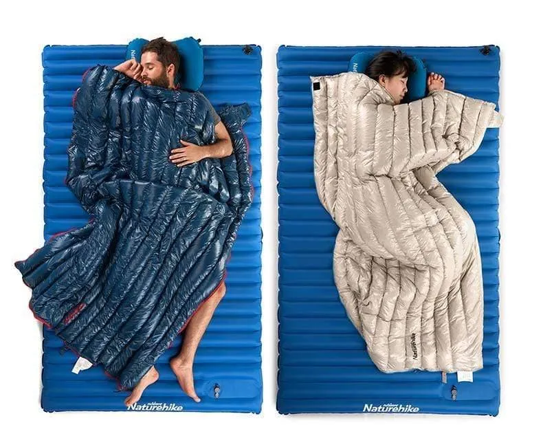 Außenumschlag 85% Gänsedaunenschlafsack Wasserdichte ultraleichte Schlafsäcke Winter Camping Spleißen