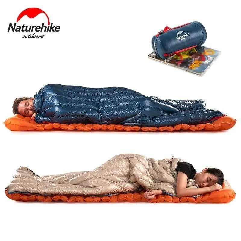 Außenumschlag 85% Gänsedaunenschlafsack Wasserdichte ultraleichte Schlafsäcke Winter Camping Spleißen