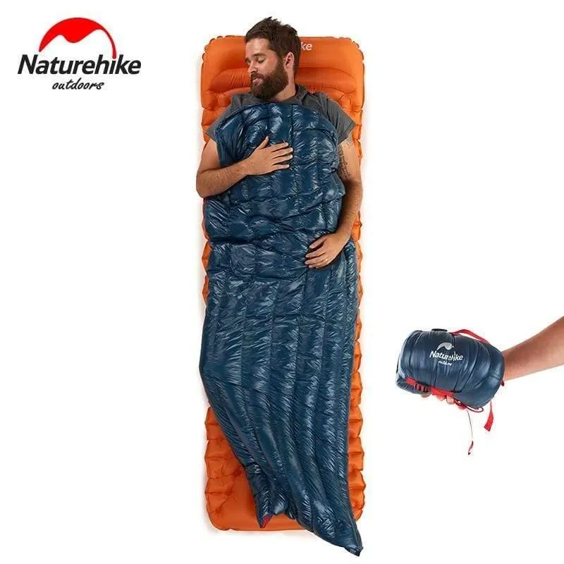 Außenumschlag 85% Gänsedaunenschlafsack Wasserdichte ultraleichte Schlafsäcke Winter Camping Spleißen