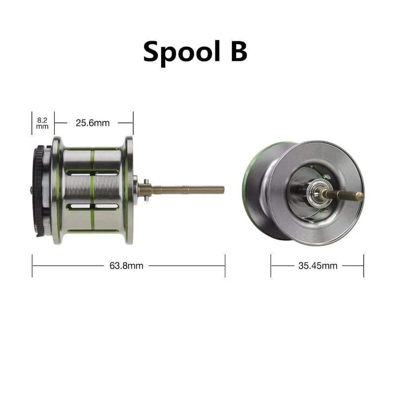 Phantom Shallow Spool Angelrolle Leichte Dual-Bremse Baitcastingrolle Ersatzspule Ersatz Phantom Spule