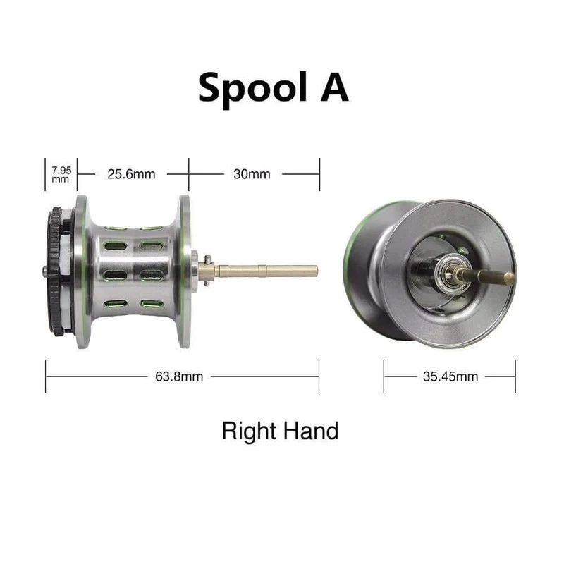 Phantom Shallow Spool Angelrolle Leichte Dual-Bremse Baitcastingrolle Ersatzspule Ersatz Phantom Spule