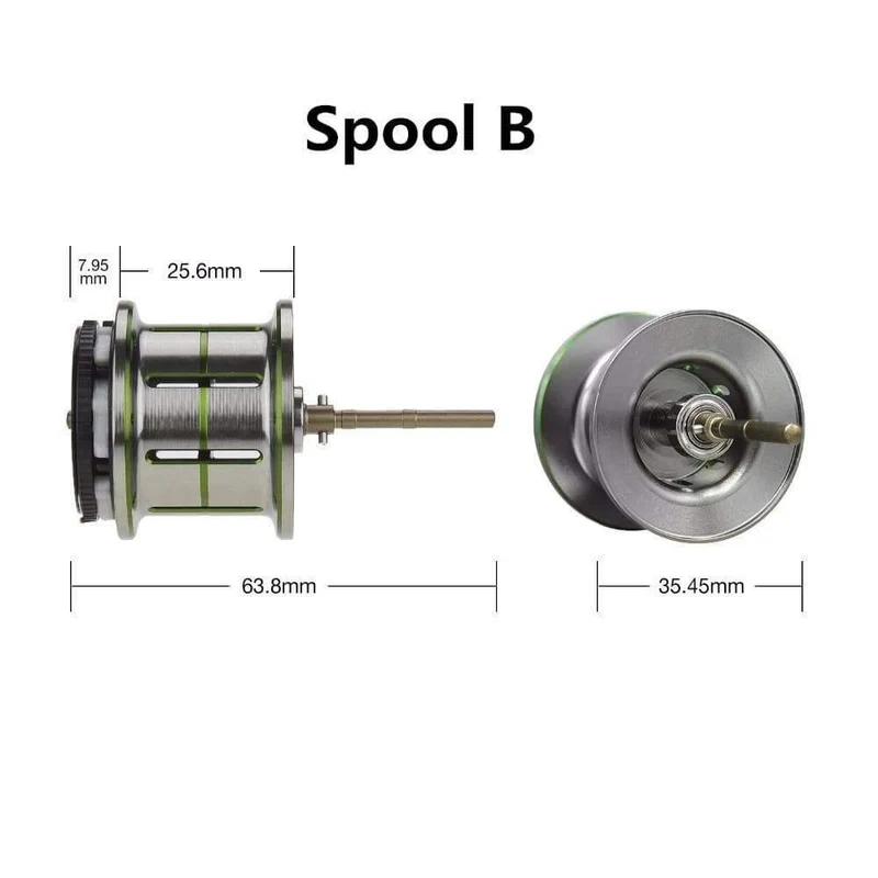 Phantom Shallow Spool Angelrolle Leichte Dual-Bremse Baitcastingrolle Ersatzspule Ersatz Phantom Spule