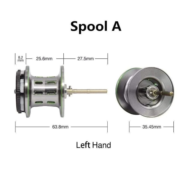 Phantom Shallow Spool Angelrolle Leichte Dual-Bremse Baitcastingrolle Ersatzspule Ersatz Phantom Spule