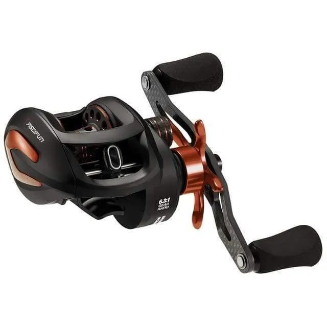 Phantom X Baitcastingrolle, mehrfarbig, 3 Übersetzungsverhältnisse, Low Profile Angelrolle, Carbon-Rollengriff, 8.1 kg Bremskraft, ultraweich