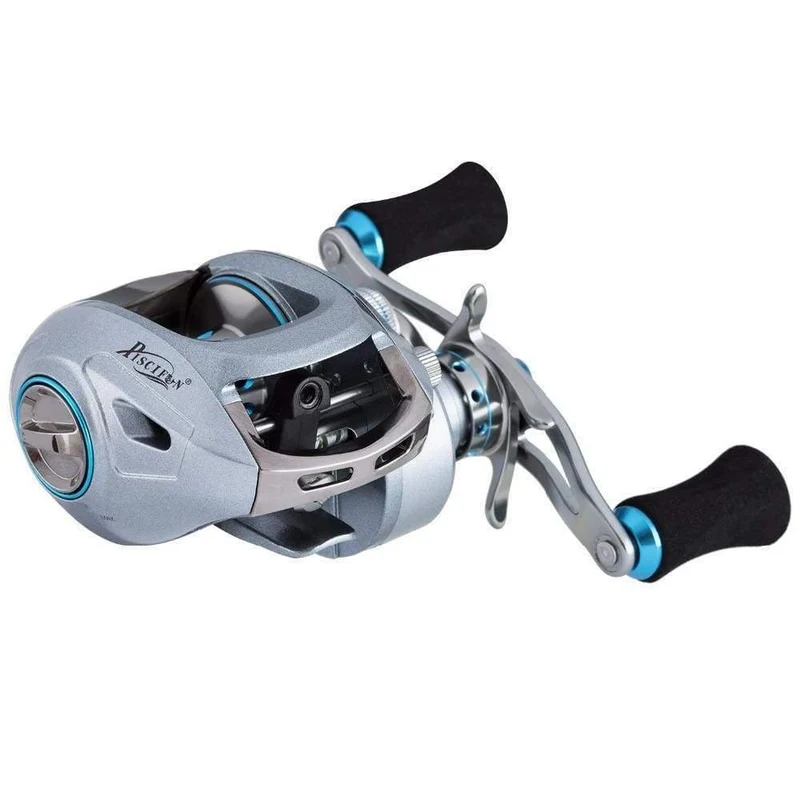 Saex Premier Baitcasting Reel 7BB 6.5: 1 Magnetbremse 179g Angelrolle aus Aluminium für Rechts- oder Linkshänder
