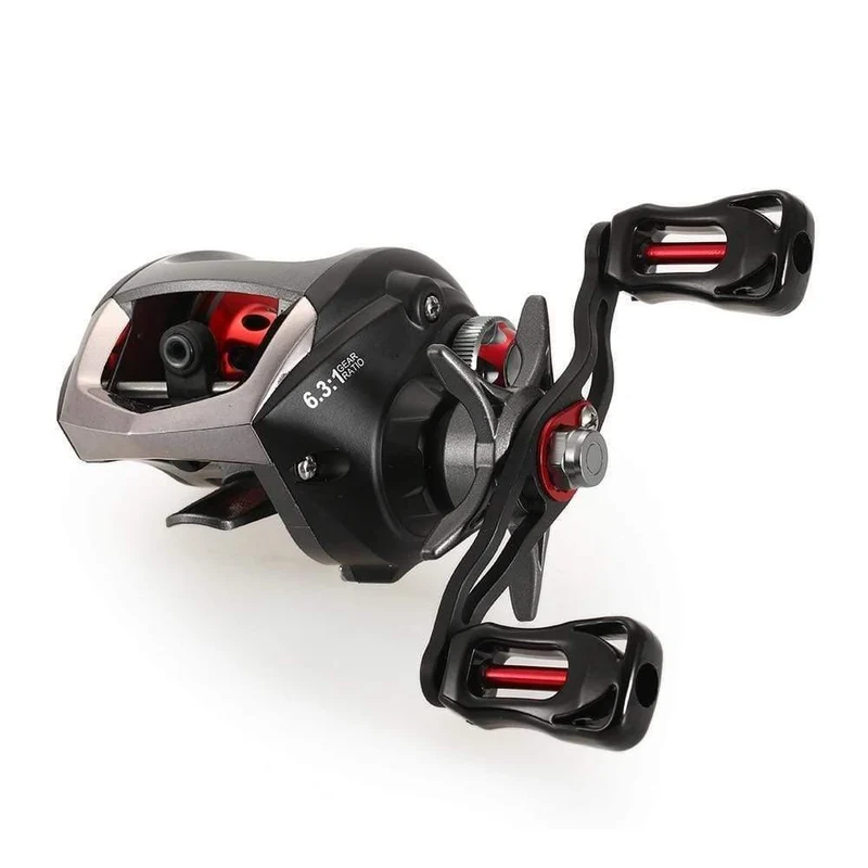 Geschwindigkeit Baitcasting Angelrolle 13BB Kugellager GT 6.3:1 Baitcasting Angelrolle Spulen mit Bremssystem Carretilha