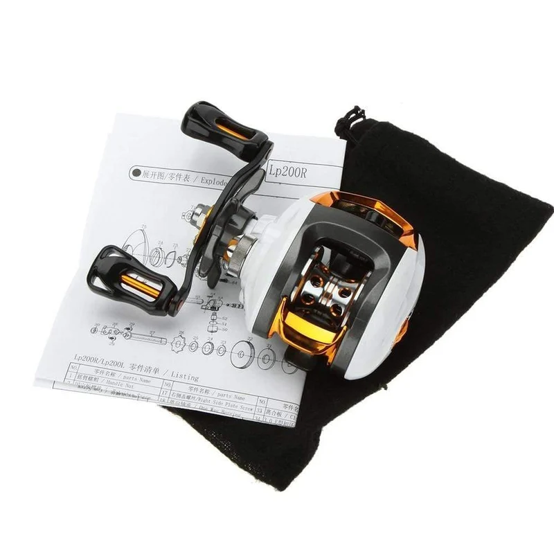 Geschwindigkeit Baitcasting Angelrolle 13BB Kugellager GT 6.3:1 Baitcasting Angelrolle Spulen mit Bremssystem Carretilha
