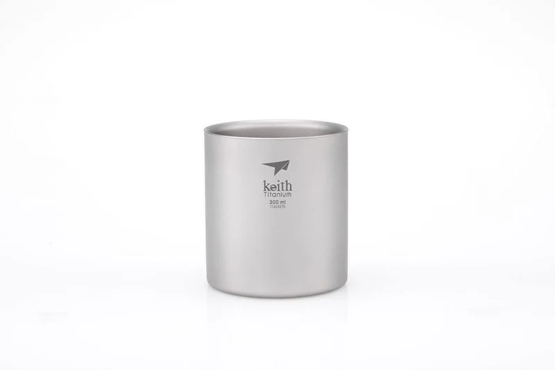 Reines Titan Vakuum Teetassen Doppelwandige Wasserbecher Outdoor Camping Reise Picknick Geschirr Utensilien Mit Titandeckel