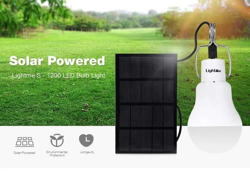 Campingleuchte S 1200 130LM Tragbare LED-Glühbirne Licht Aufgeladene Solarenergielampe Tragbare Laternen Kugelbirnen Weiß