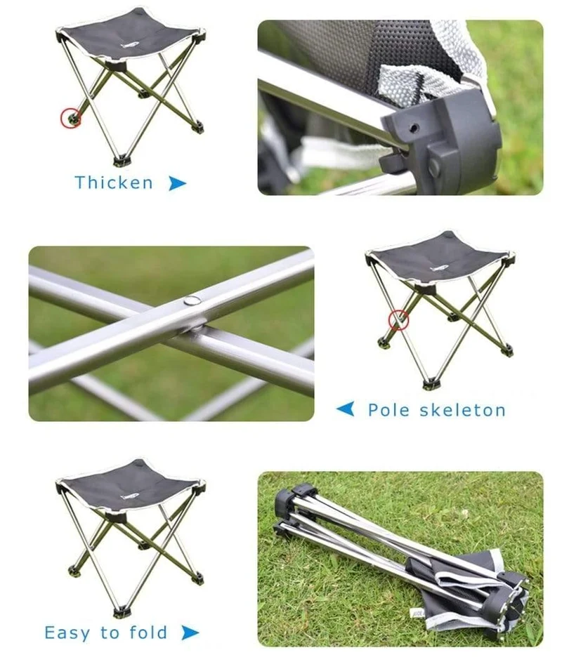 Camping Klappstuhl & Hocker Aluminiumlegierung Outdoor Picknick DIY Stuhl und Tisch Schreibtisch Leichtes BBQ Angelwerkzeug