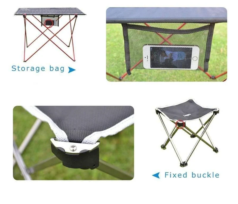Camping Klappstuhl & Hocker Aluminiumlegierung Outdoor Picknick DIY Stuhl und Tisch Schreibtisch Leichtes BBQ Angelwerkzeug