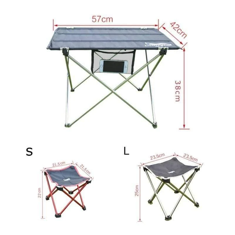 Camping Klappstuhl & Hocker Aluminiumlegierung Outdoor Picknick DIY Stuhl und Tisch Schreibtisch Leichtes BBQ Angelwerkzeug