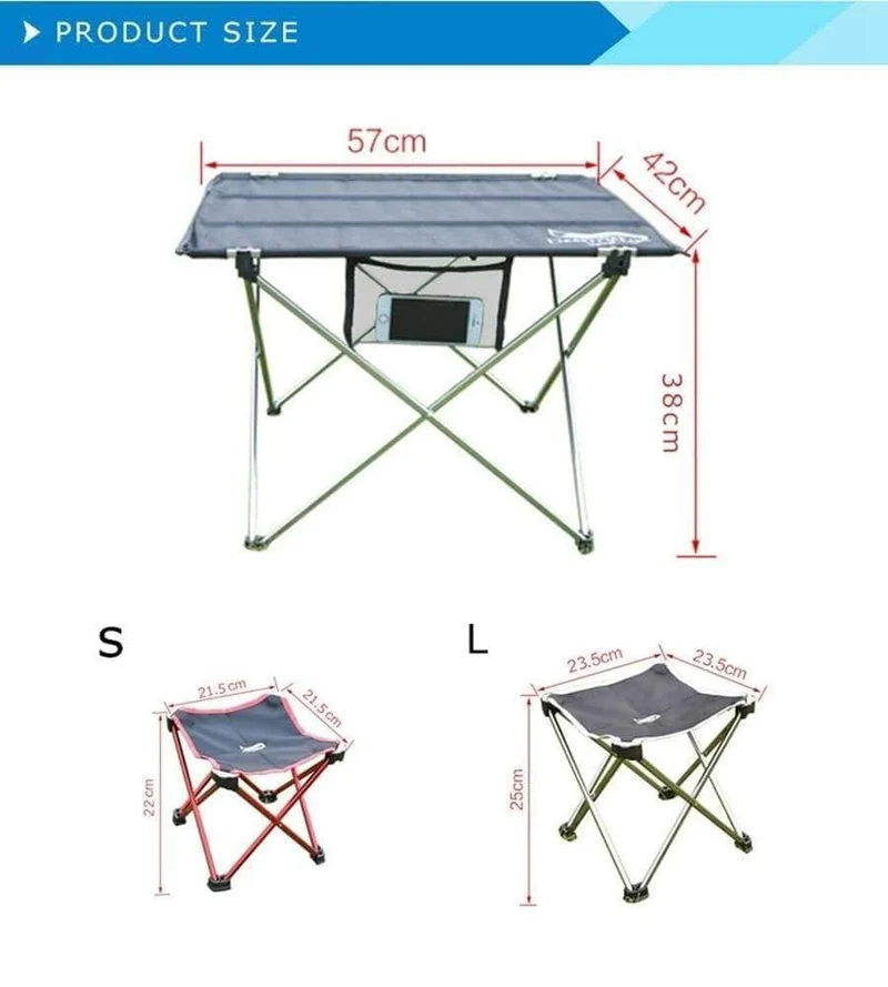 Camping Klappstuhl & Hocker Aluminiumlegierung Outdoor Picknick DIY Stuhl und Tisch Schreibtisch Leichtes BBQ Angelwerkzeug