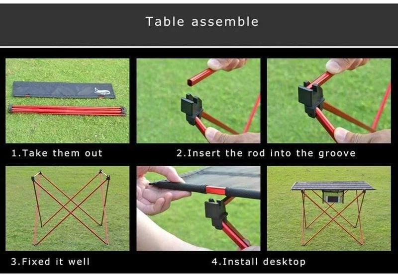 Camping Klappstuhl & Hocker Aluminiumlegierung Outdoor Picknick DIY Stuhl und Tisch Schreibtisch Leichtes BBQ Angelwerkzeug