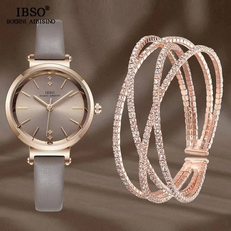 Frauen luxusuhr mit armband mode weiblichen kristall armreif uhr set valentinstag geschenk für damen