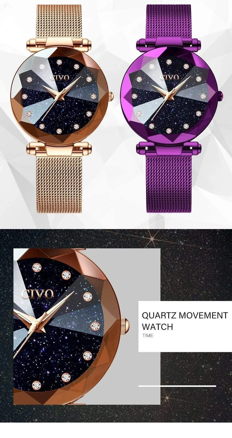 Damen kristall uhren luxus wasserdicht rose gold stahl mesh quarz frauen uhren top marke armband uhr