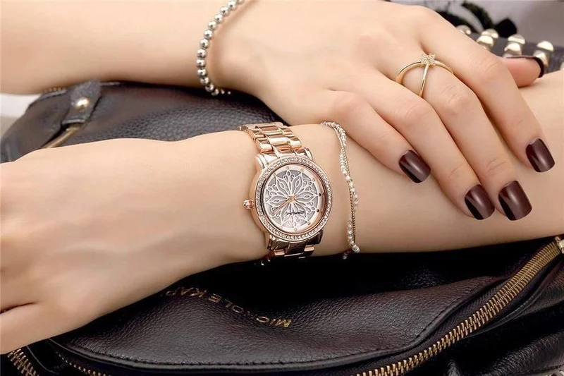 Mode Uhr Frau Damen Rose gold Diamant relogio feminino Kleid Uhr weibliche uhren mujer