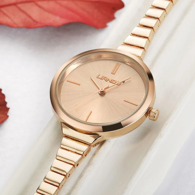 Uhr Frauen Rose Gold Armband Uhr Luxus Schmuck Damen Weibliche Mädchen Casual Quarz Armbanduhren relogio feminino
