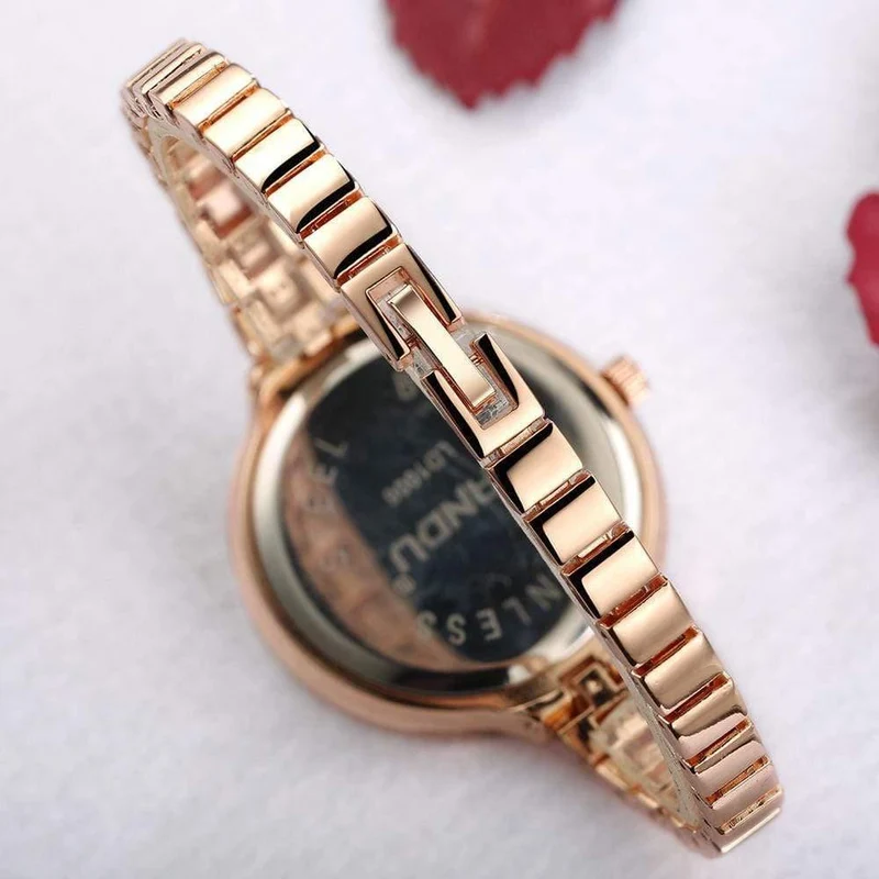 Uhr Frauen Rose Gold Armband Uhr Luxus Schmuck Damen Weibliche Mädchen Casual Quarz Armbanduhren relogio feminino