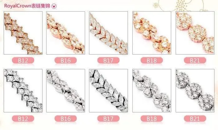 Damenuhr Japan Quarz Mode Luxus Schmuck Stunden Armband Strass Mädchen Geburtstagsgeschenk Royal Crown Box