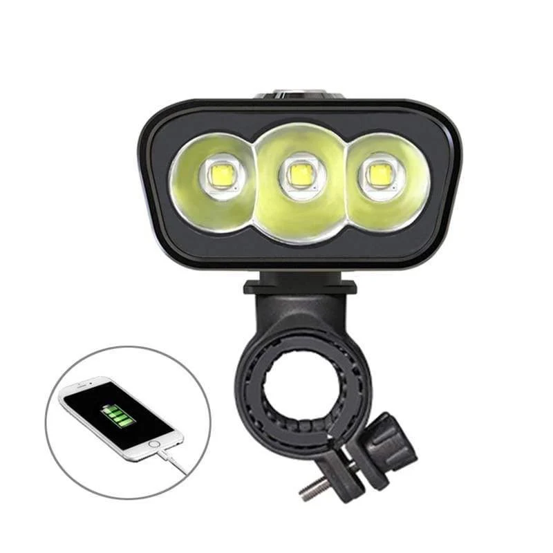 Fahrradbeleuchtung 6000lm 2x XML-L2 LED Fahrradbeleuchtung USB Wiederaufladbar 6000mAh bicicleta Wheel Bike Front Light Rücklicht