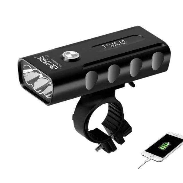 Fahrradbeleuchtung 6000lm 2x XML-L2 LED Fahrradbeleuchtung USB Wiederaufladbar 6000mAh bicicleta Wheel Bike Front Light Rücklicht