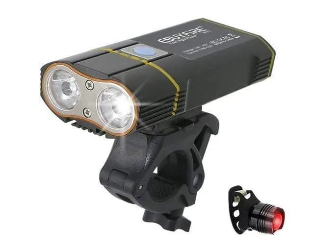 Fahrradbeleuchtung 6000lm 2x XML-L2 LED Fahrradbeleuchtung USB Wiederaufladbar 6000mAh bicicleta Wheel Bike Front Light Rücklicht