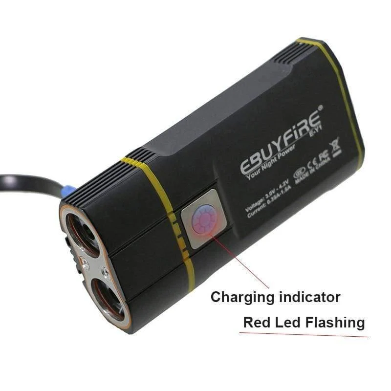Fahrradbeleuchtung 6000lm 2x XML-L2 LED Fahrradbeleuchtung USB Wiederaufladbar 6000mAh bicicleta Wheel Bike Front Light Rücklicht