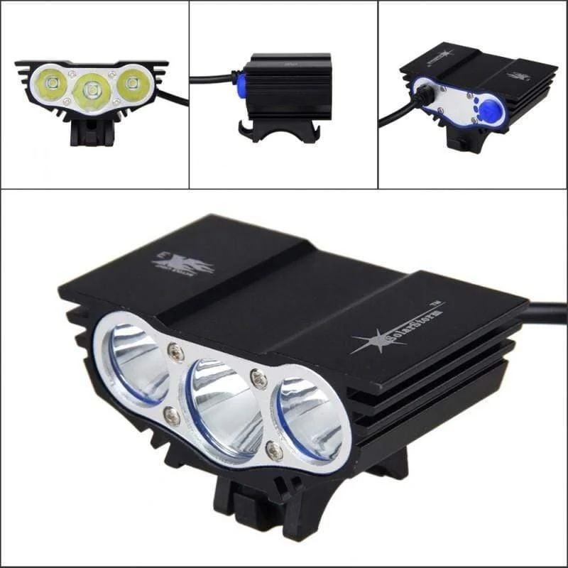 Wasserdichtes 3XT6 LED Fahrradlicht 10000LM Vorderes Fahrradscheinwerferlicht Nachtfahrradlampe 5V USB Scheinwerfer Nur Lampe Ohne Batterie
