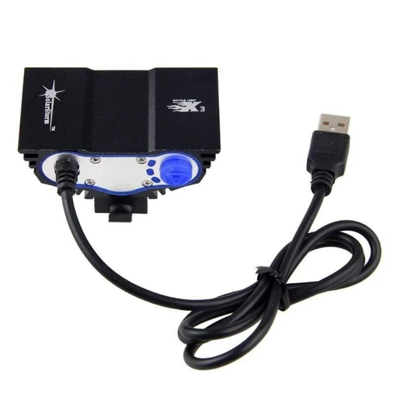 Wasserdichtes 3XT6 LED Fahrradlicht 10000LM Vorderes Fahrradscheinwerferlicht Nachtfahrradlampe 5V USB Scheinwerfer Nur Lampe Ohne Batterie