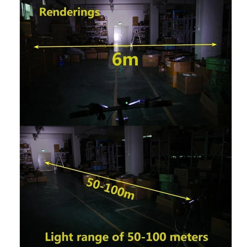 Wasserdichtes 3XT6 LED Fahrradlicht 10000LM Vorderes Fahrradscheinwerferlicht Nachtfahrradlampe 5V USB Scheinwerfer Nur Lampe Ohne Batterie