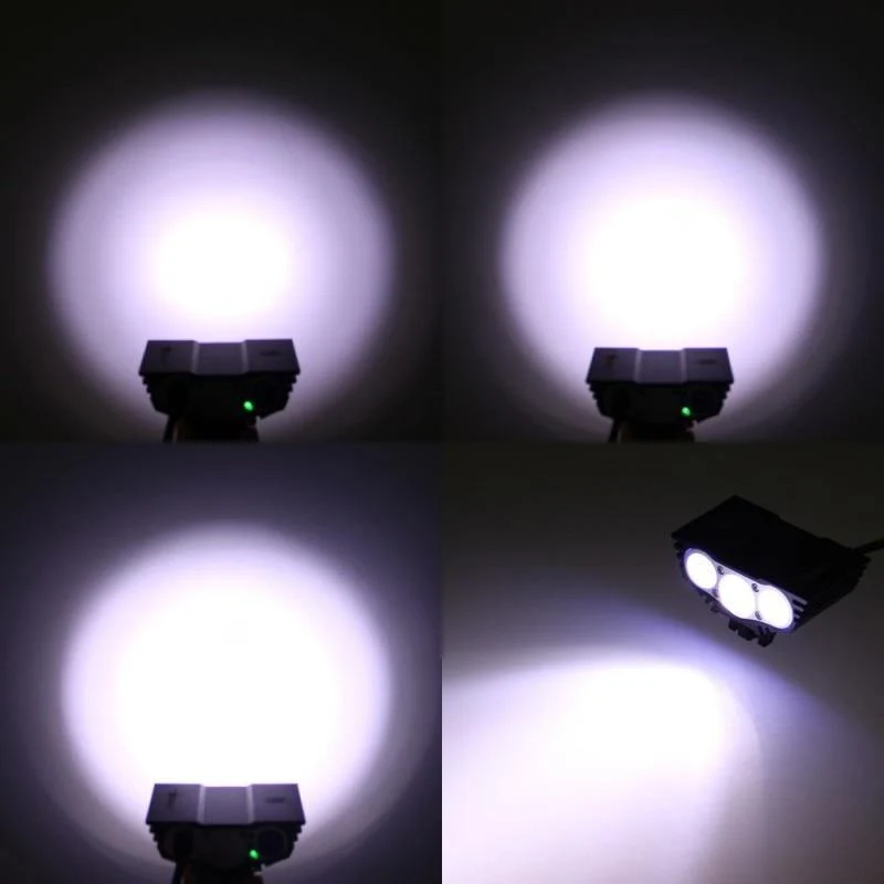 Wasserdichtes 3XT6 LED Fahrradlicht 10000LM Vorderes Fahrradscheinwerferlicht Nachtfahrradlampe 5V USB Scheinwerfer Nur Lampe Ohne Batterie