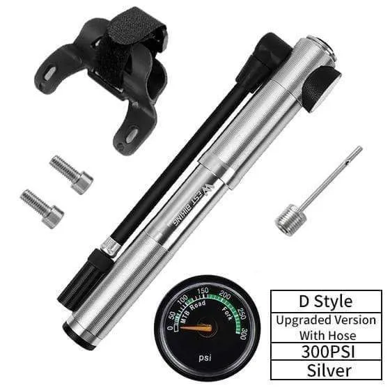 Tragbare Minipumpe für Fahrradpumpe, Fahrrad-Handaufblasgerät, Schrader-Presta-Ventiladapter, Radfahren, Reifennadel, Luftschlauch