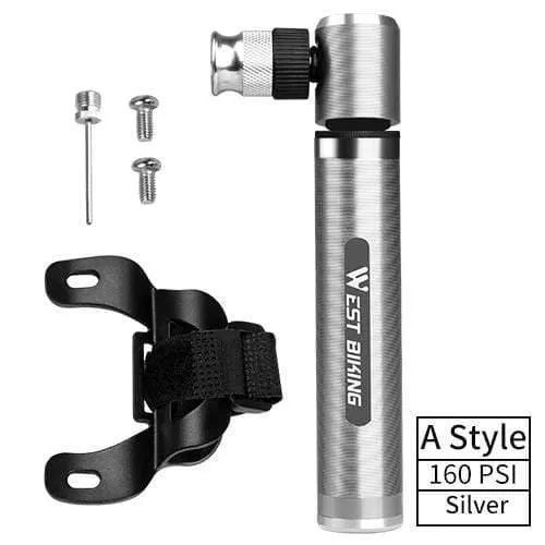 Tragbare Minipumpe für Fahrradpumpe, Fahrrad-Handaufblasgerät, Schrader-Presta-Ventiladapter, Radfahren, Reifennadel, Luftschlauch