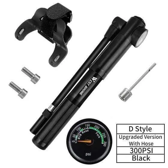 Tragbare Minipumpe für Fahrradpumpe, Fahrrad-Handaufblasgerät, Schrader-Presta-Ventiladapter, Radfahren, Reifennadel, Luftschlauch
