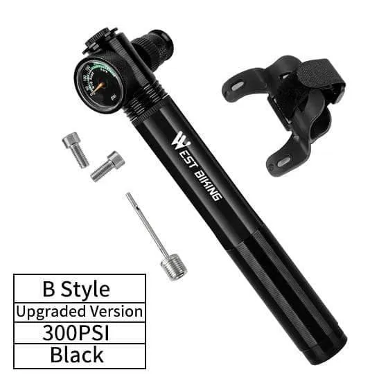 Tragbare Minipumpe für Fahrradpumpe, Fahrrad-Handaufblasgerät, Schrader-Presta-Ventiladapter, Radfahren, Reifennadel, Luftschlauch