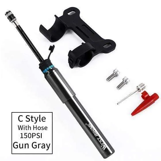 Tragbare Minipumpe für Fahrradpumpe, Fahrrad-Handaufblasgerät, Schrader-Presta-Ventiladapter, Radfahren, Reifennadel, Luftschlauch