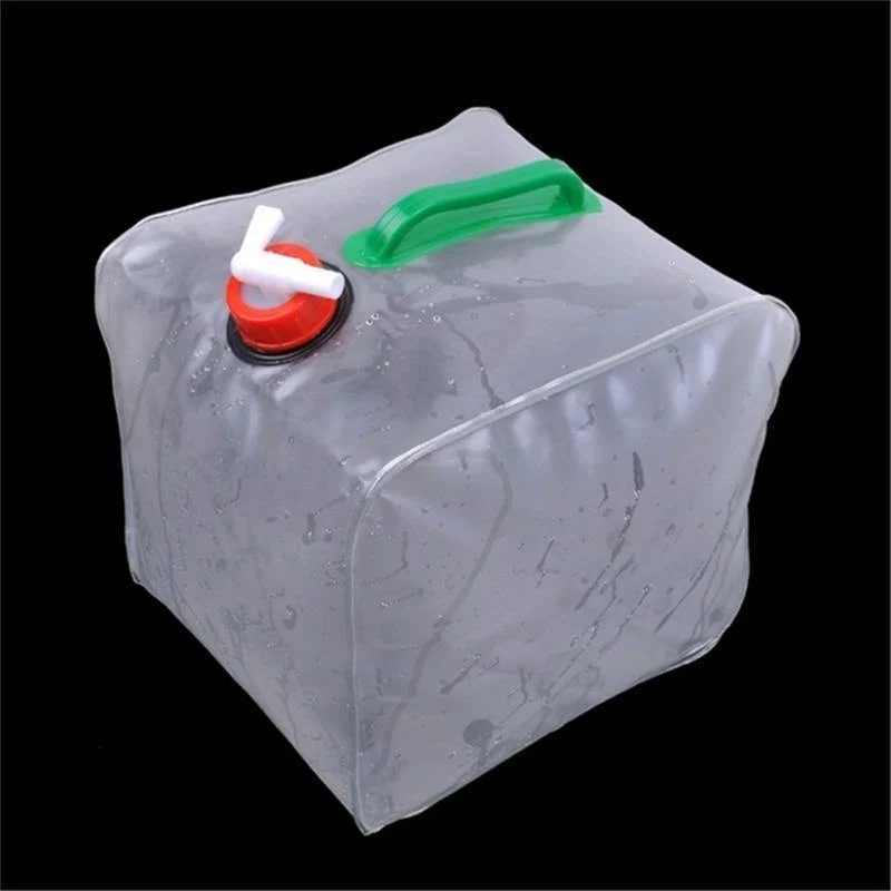 10L PVC Outdoor Faltbar Zusammenklappbarer Trinkwasserbeutel Aufbewahrung Auto Wasserträger Behälter für Outdoor Camping Wandern Picknicktasche
